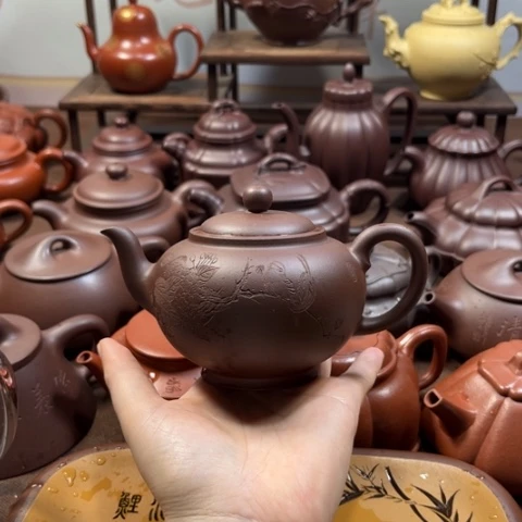 茶壶紫砂你***谁原矿紫泥250毫升