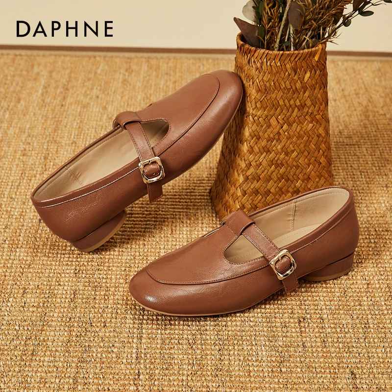 达芙妮法式绝美玛丽珍鞋新款夏季软底时尚百搭低跟浅口单鞋配裙子