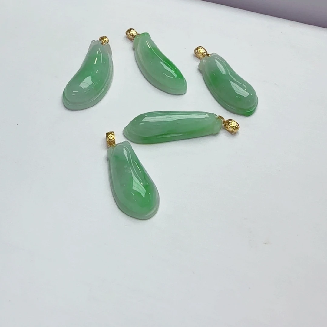 翡翠18K金镶嵌颈饰多样性发其一P K989