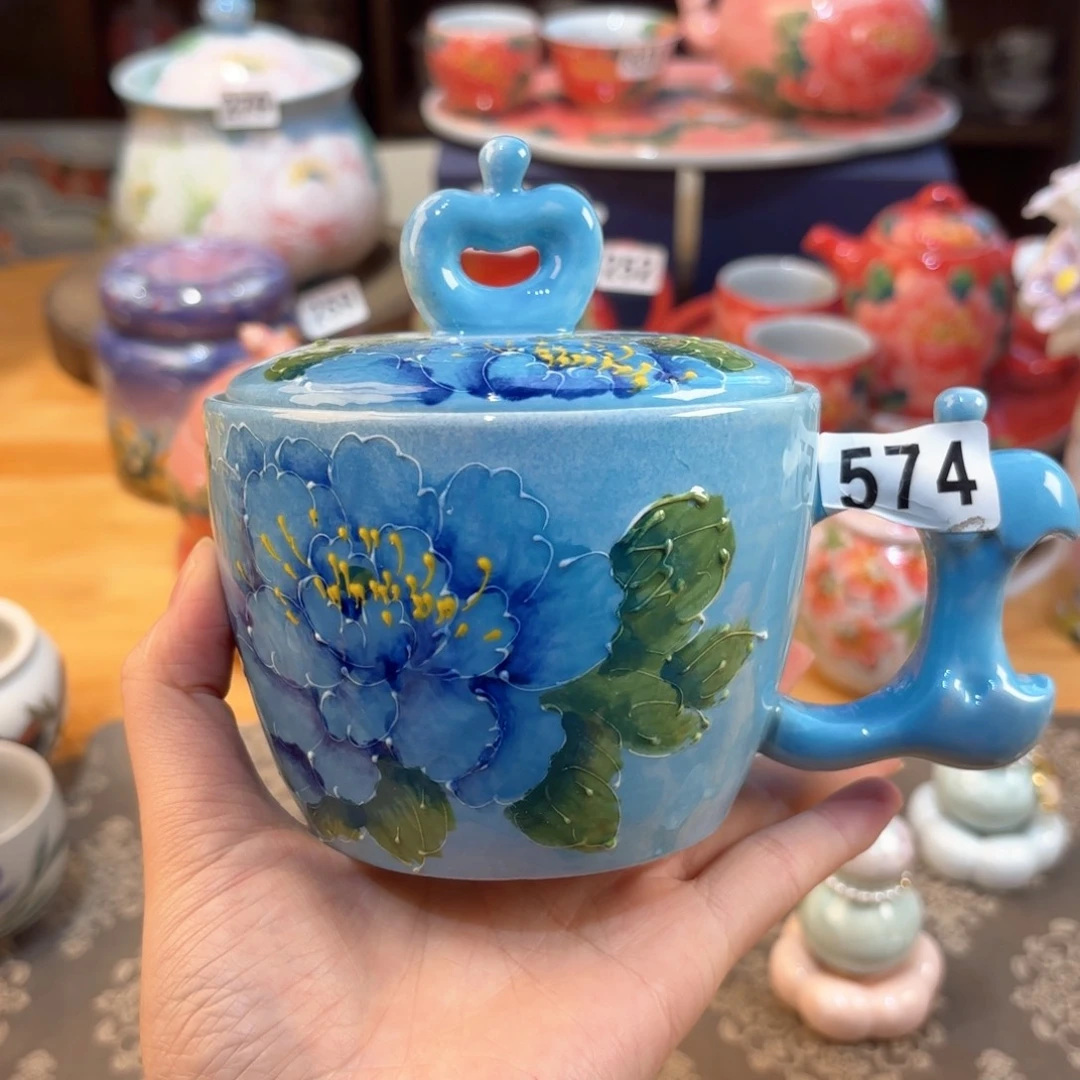 景德镇手绘高温釉下彩陶瓷茶具