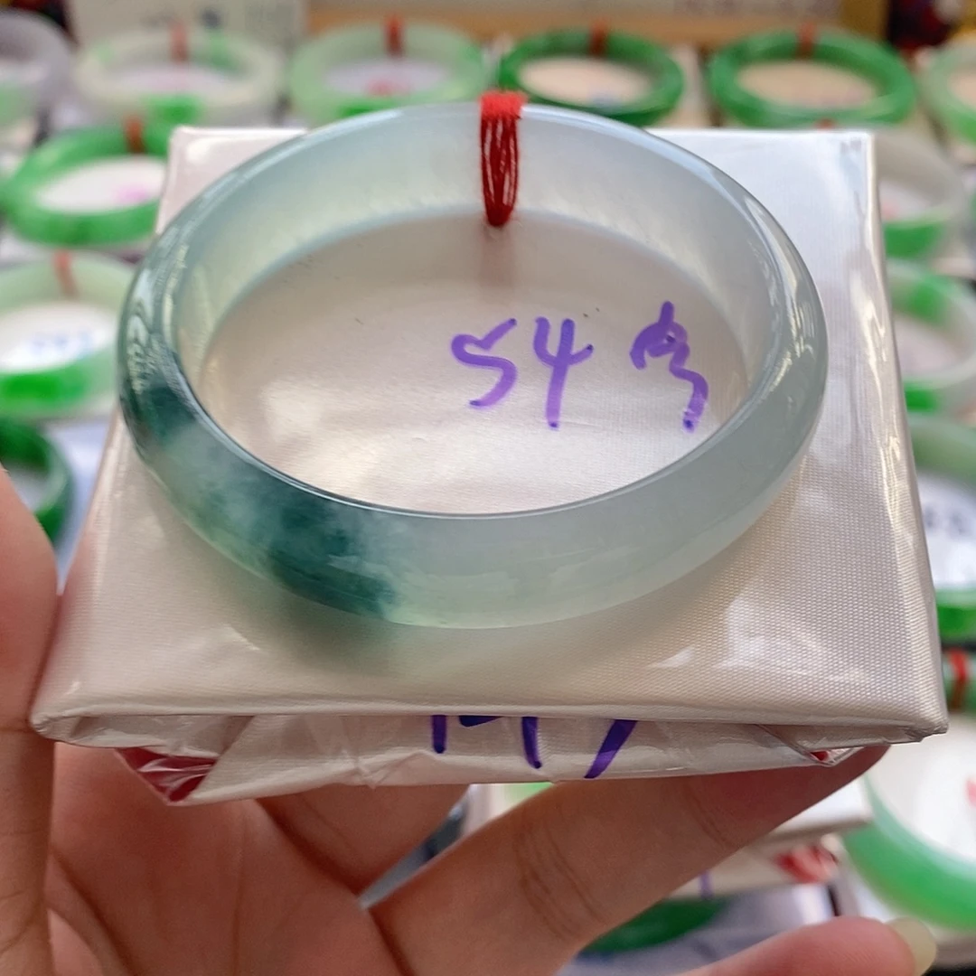 翡翠未镶嵌手镯15号强推