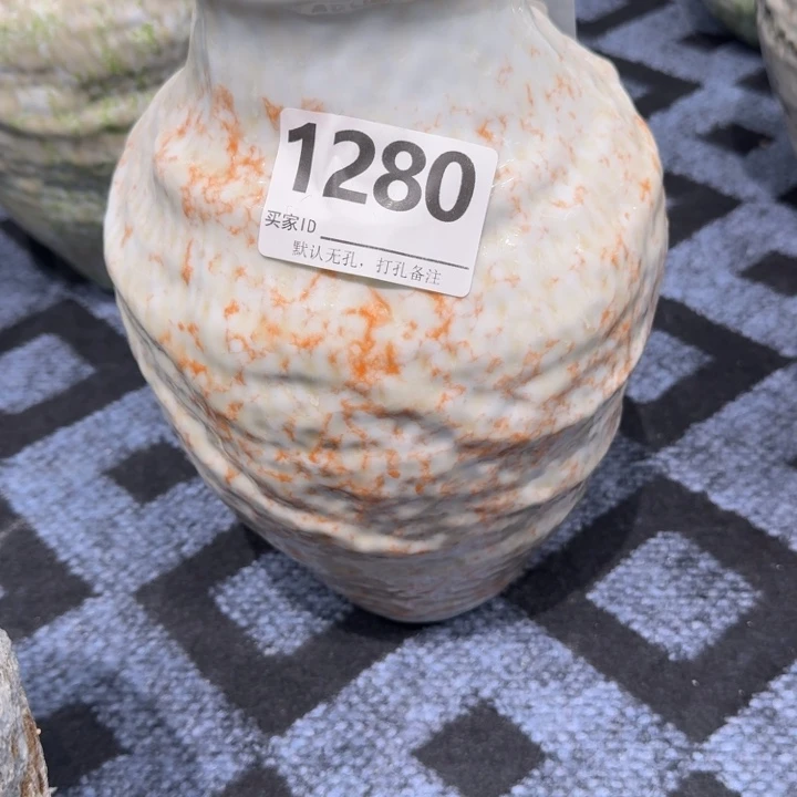 用***1瓷片景德镇高温花器编码1280高28口8默认无孔