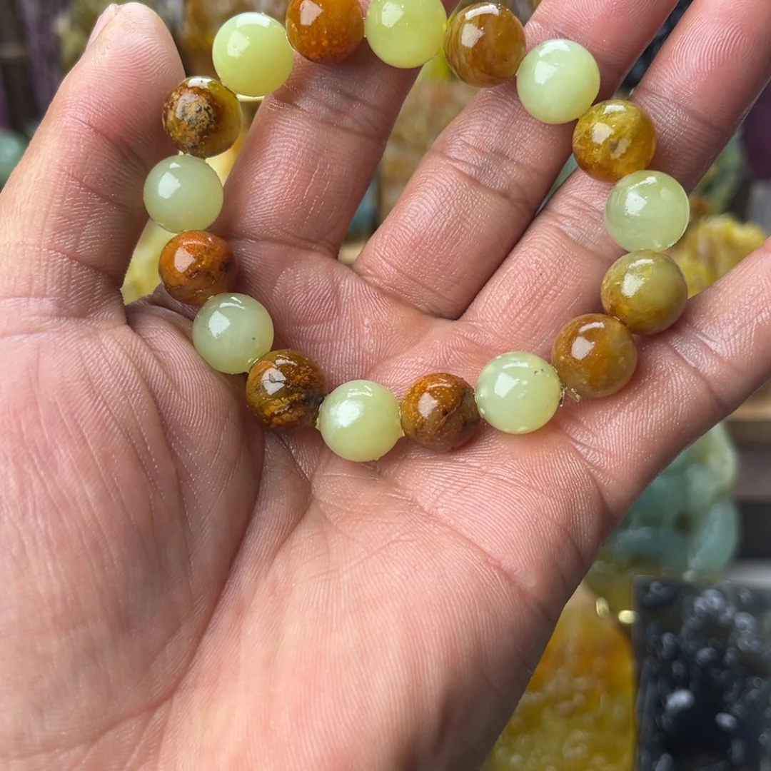 蛇纹石玉未镶嵌手链