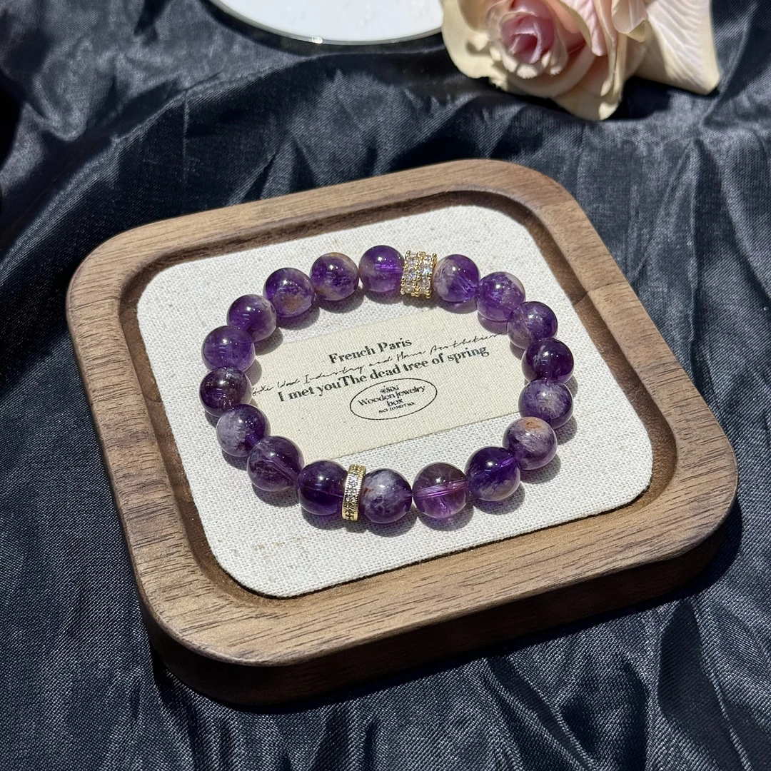 紫幽灵紫水晶手串手链 多样性发其一Z334