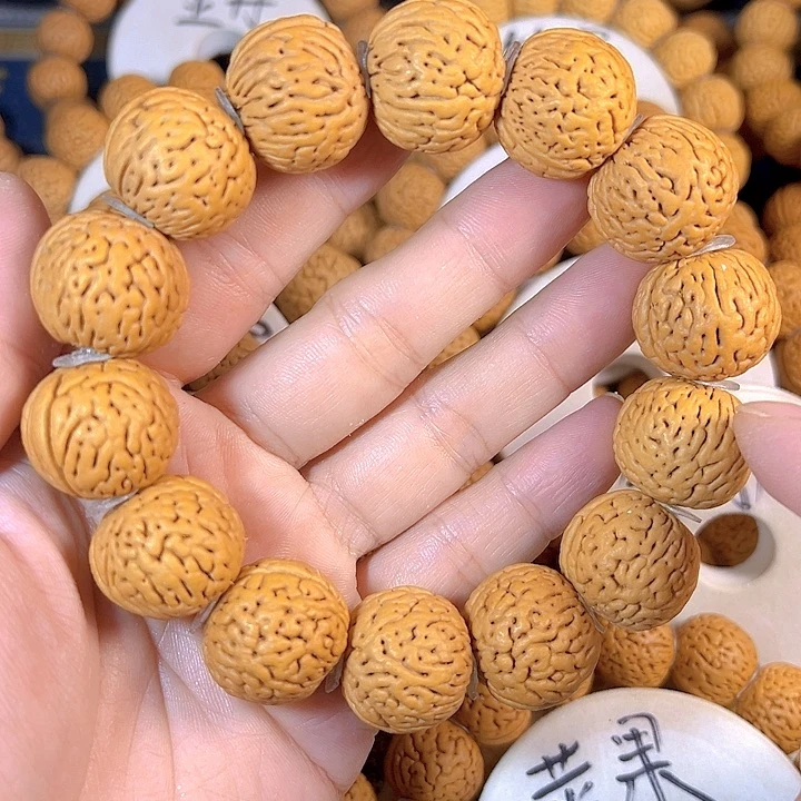 手串桃核22大白月光桃核手串