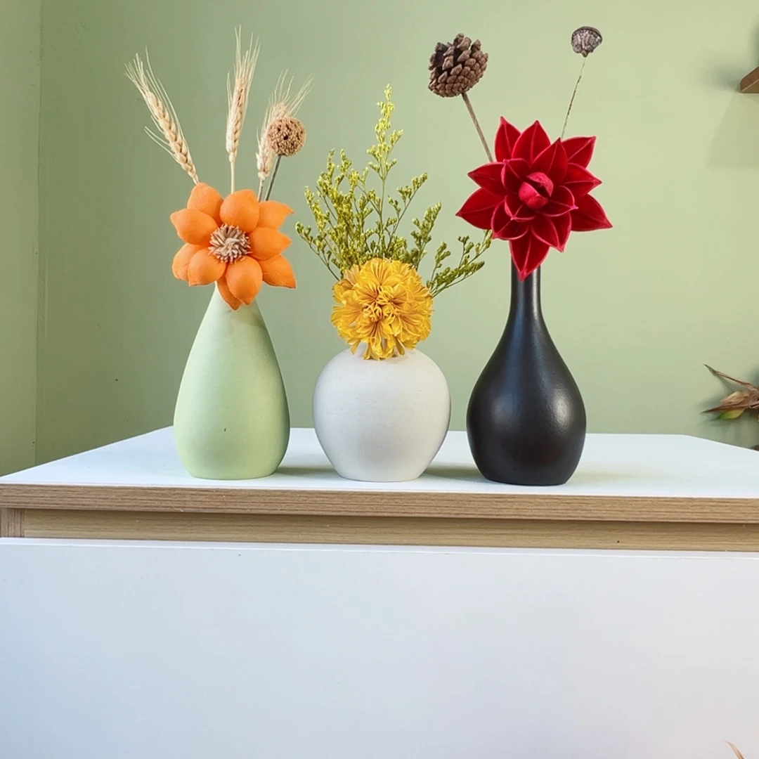 摆件陶瓷花瓶带花高度20-30厘米左右