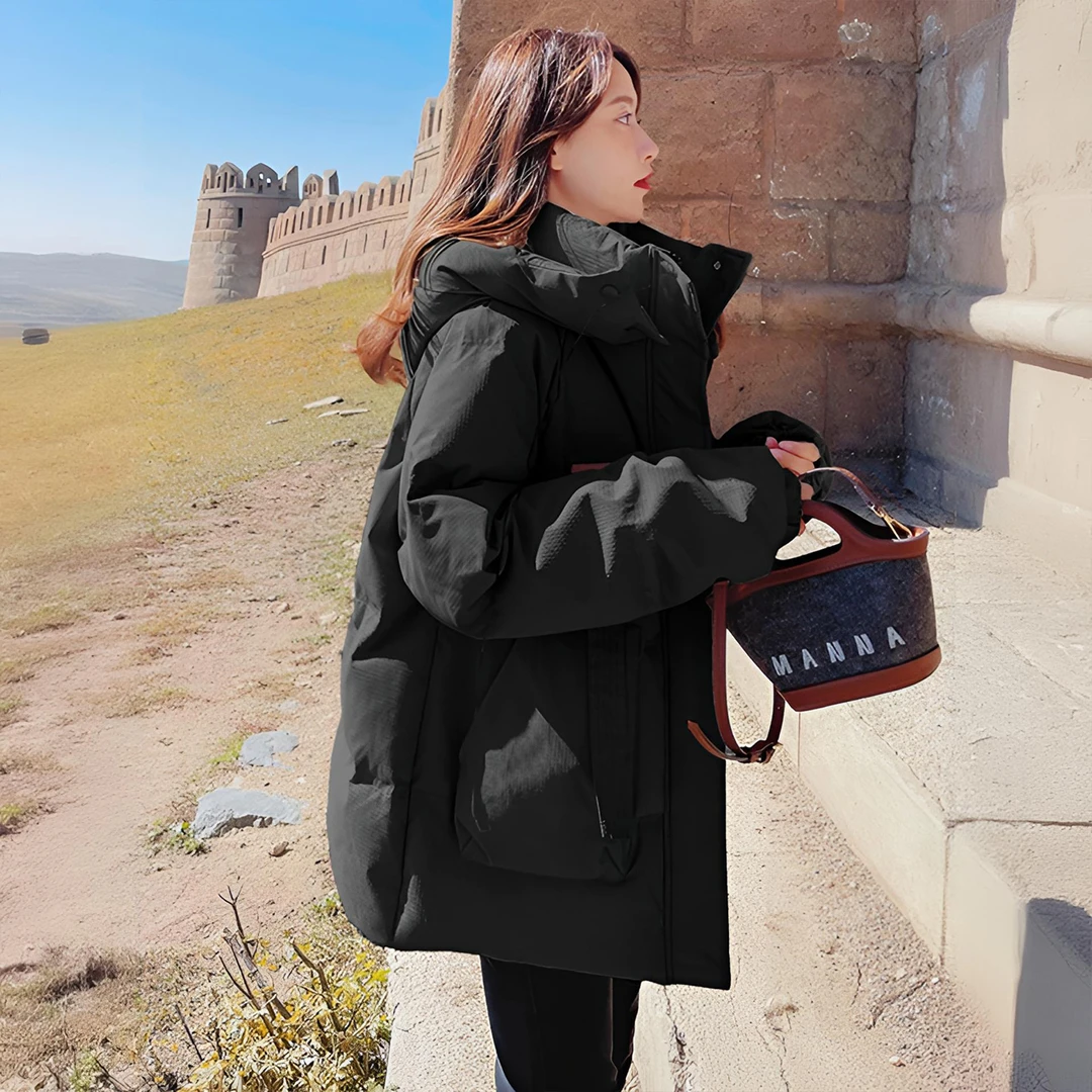 300斤胖mm大码女装韩系休闲加厚保暖黑色棉服女秋冬保暖时尚外套