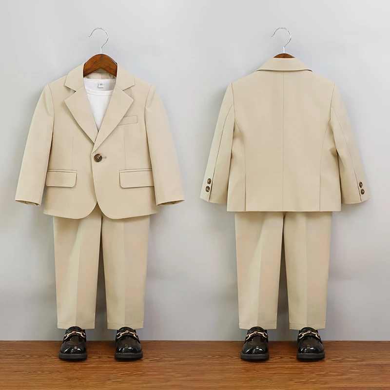 24128西装春季新款英伦绅士小西服套装男童钢琴主持活动演出服