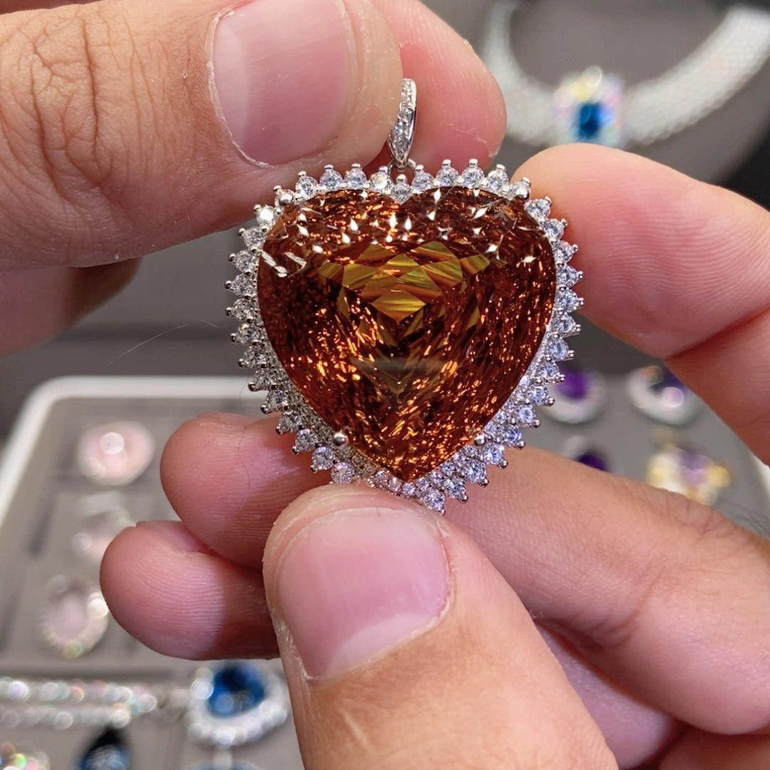 水晶颈饰银S925镶嵌零***分