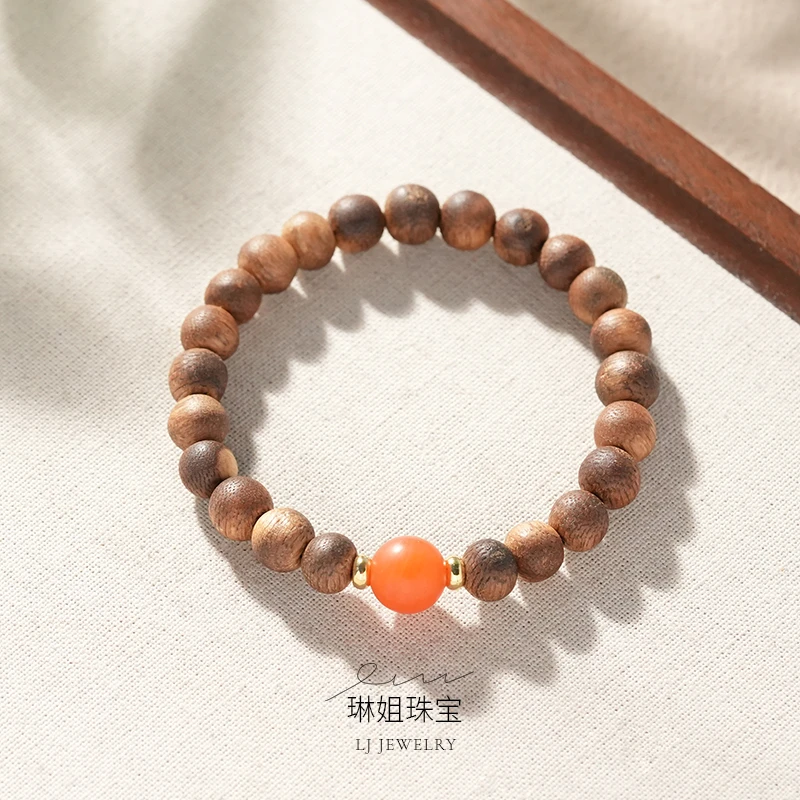 沉香【琳姐甄选】沉香手串女款手链设计款轻奢时尚珠宝首饰8mm