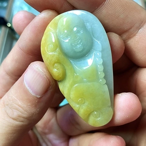 颈饰未镶嵌翡翠福豆豆珠宝翡翠颈饰