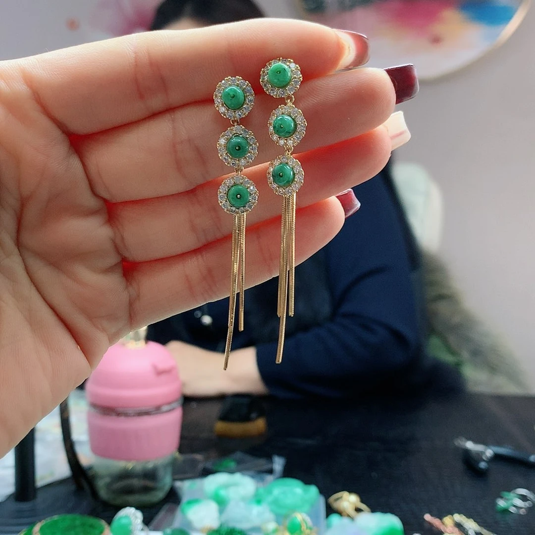 【闪购商品】翡翠耳饰未镶嵌，