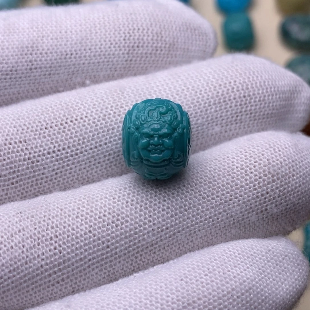 绿松石未镶嵌绿松石黄财神13