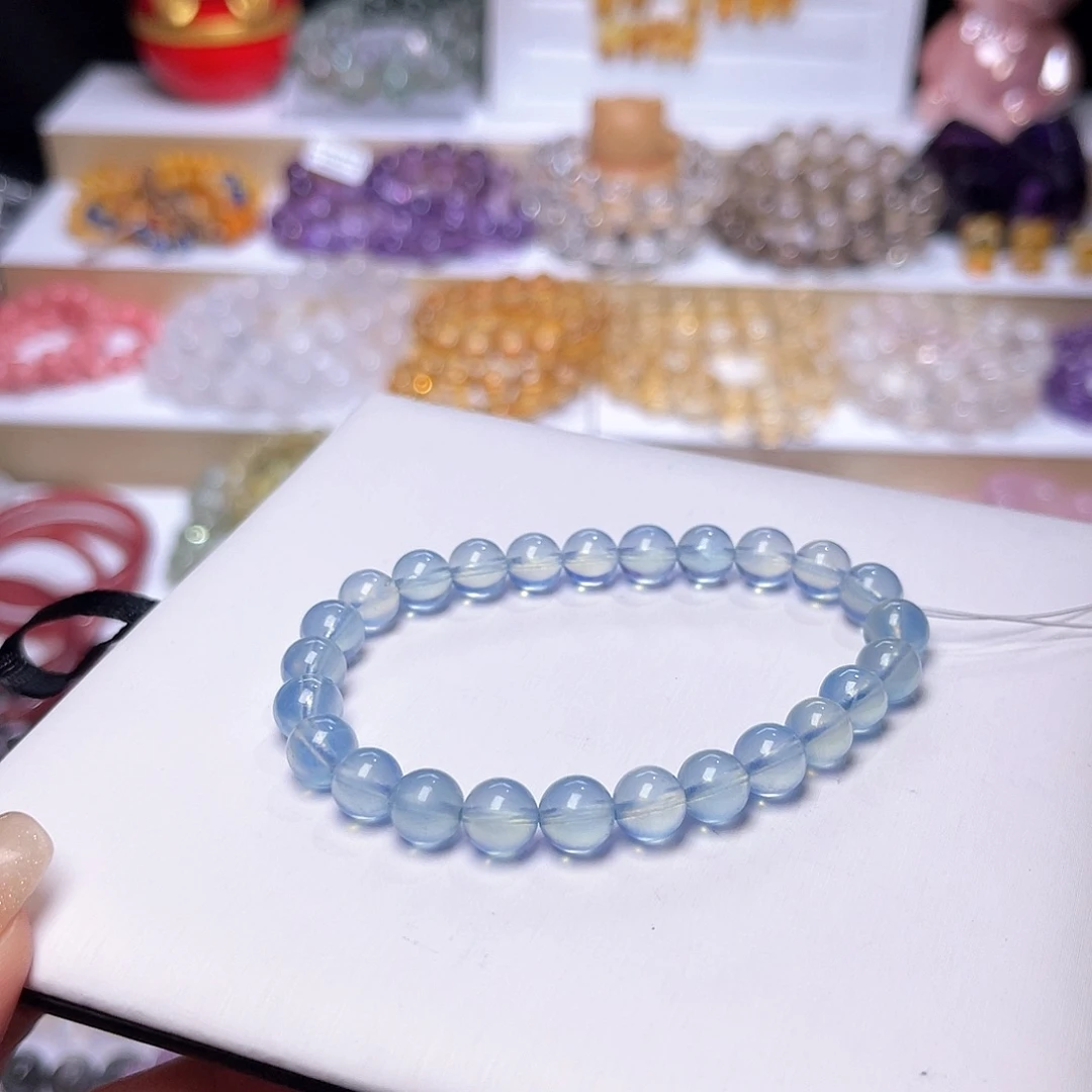 水晶手串未镶嵌是*7天然水晶7.5mm