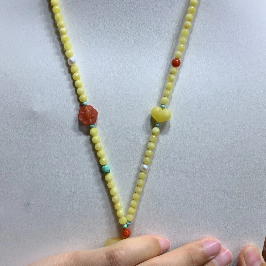 蜜蜡颈饰未镶嵌4.7mm