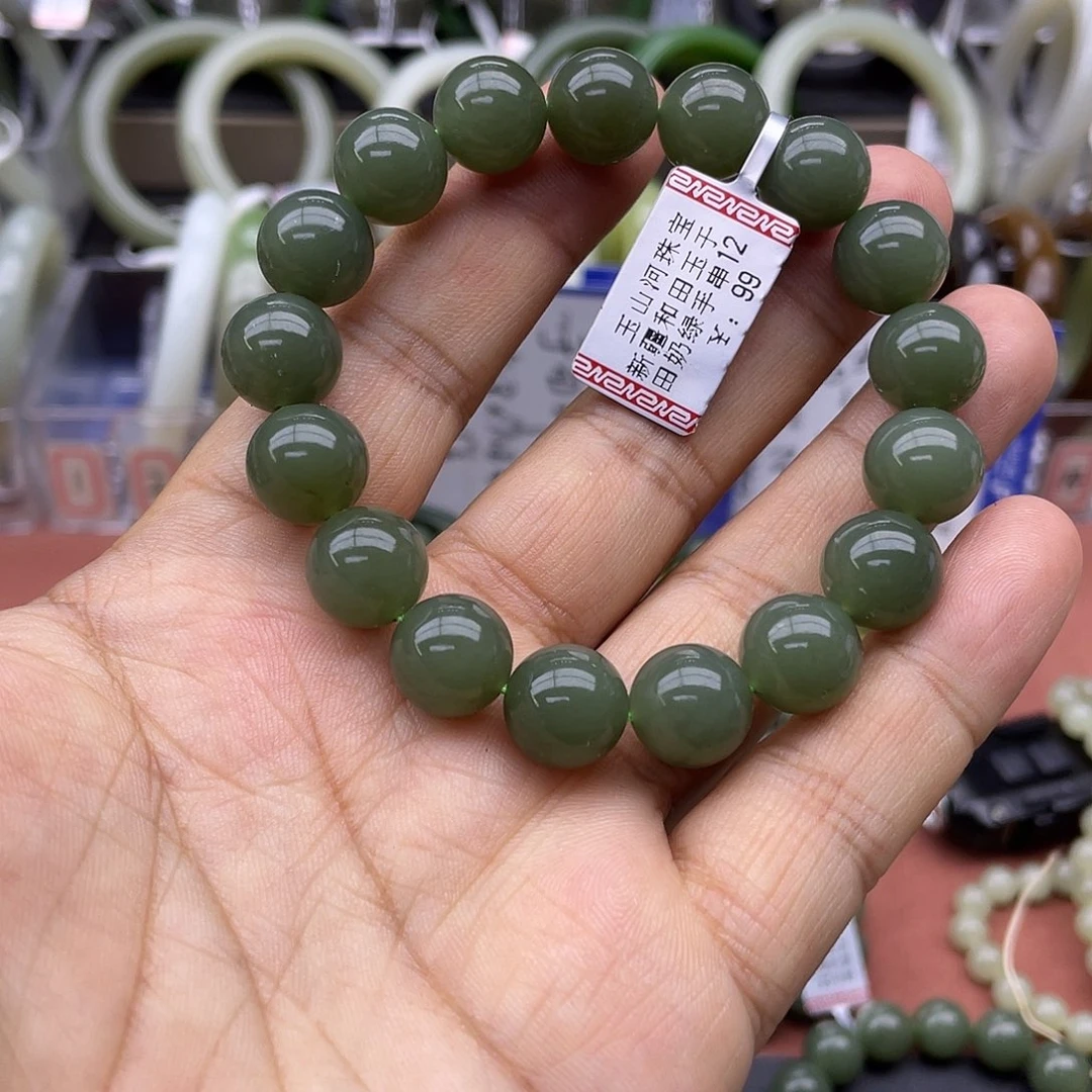 和田玉未镶嵌手链卡12