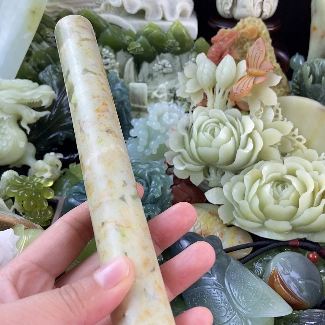 蛇纹石玉未镶嵌手把
