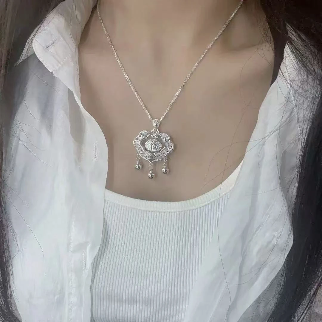 平安锁时尚百搭款坠子