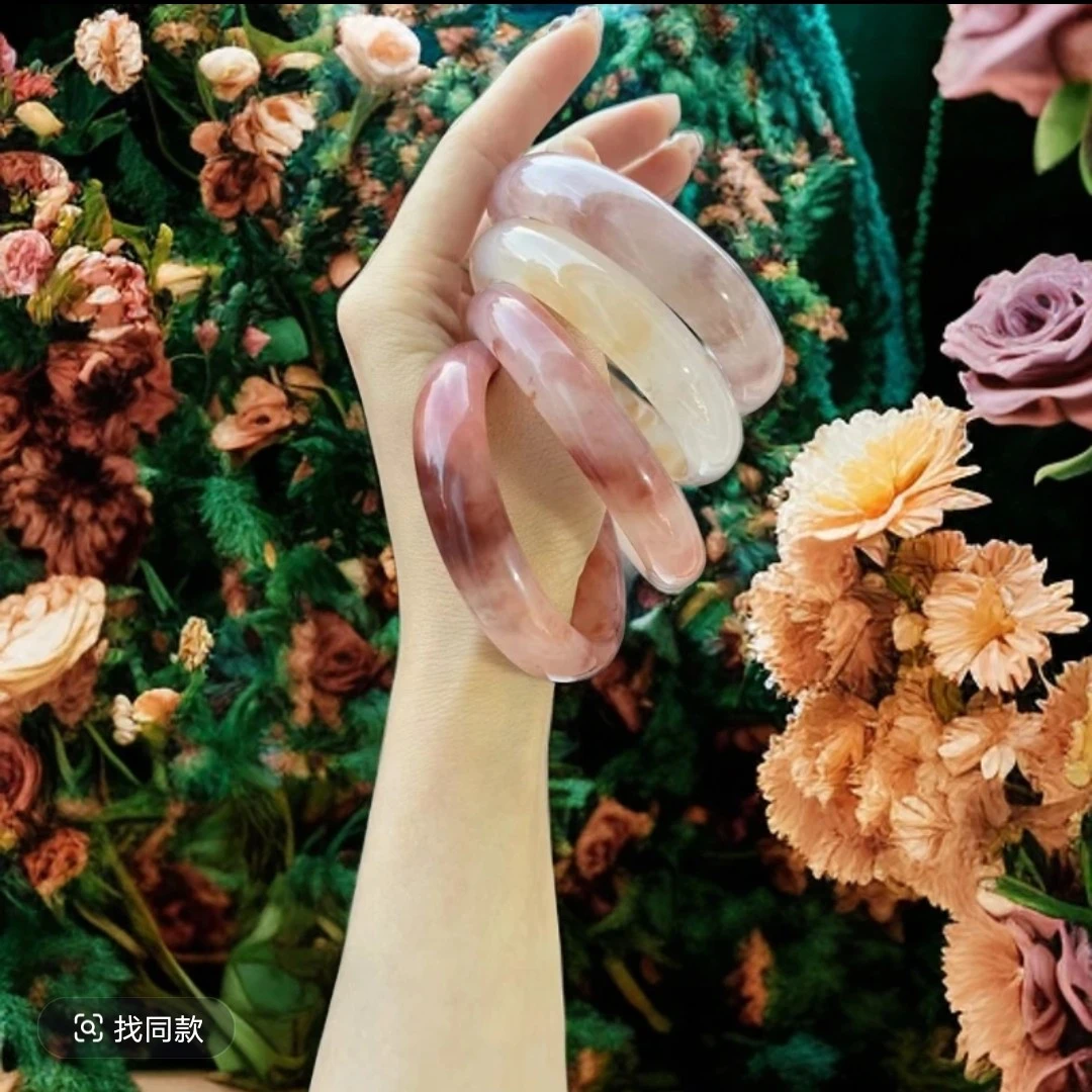 桃花酿天然樱花粉时尚女士平安镯子桃运连连多样性发货拍一发一