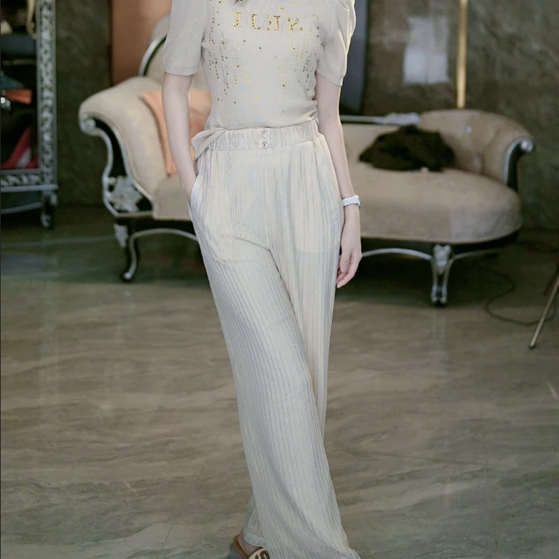 SEJI/瑟纪6-27【自在出行】时尚休闲气质直筒阔腿裤