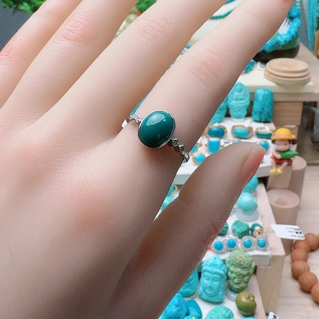 绿松石银S925镶嵌颈饰