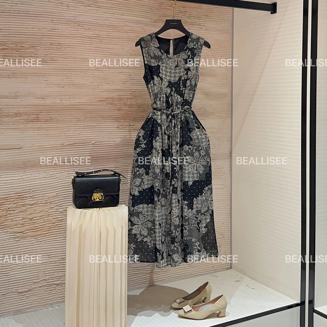 【宠粉价】显瘦裙子铅笔裙印花港风长袖中长款时尚夏季连衣裙W-A492