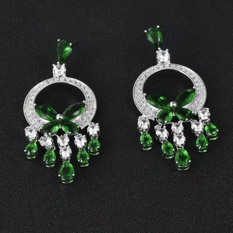 合金琉璃耳饰  严选夸张蝴蝶闪钻流苏耳环气质百搭奢华晚宴礼服女