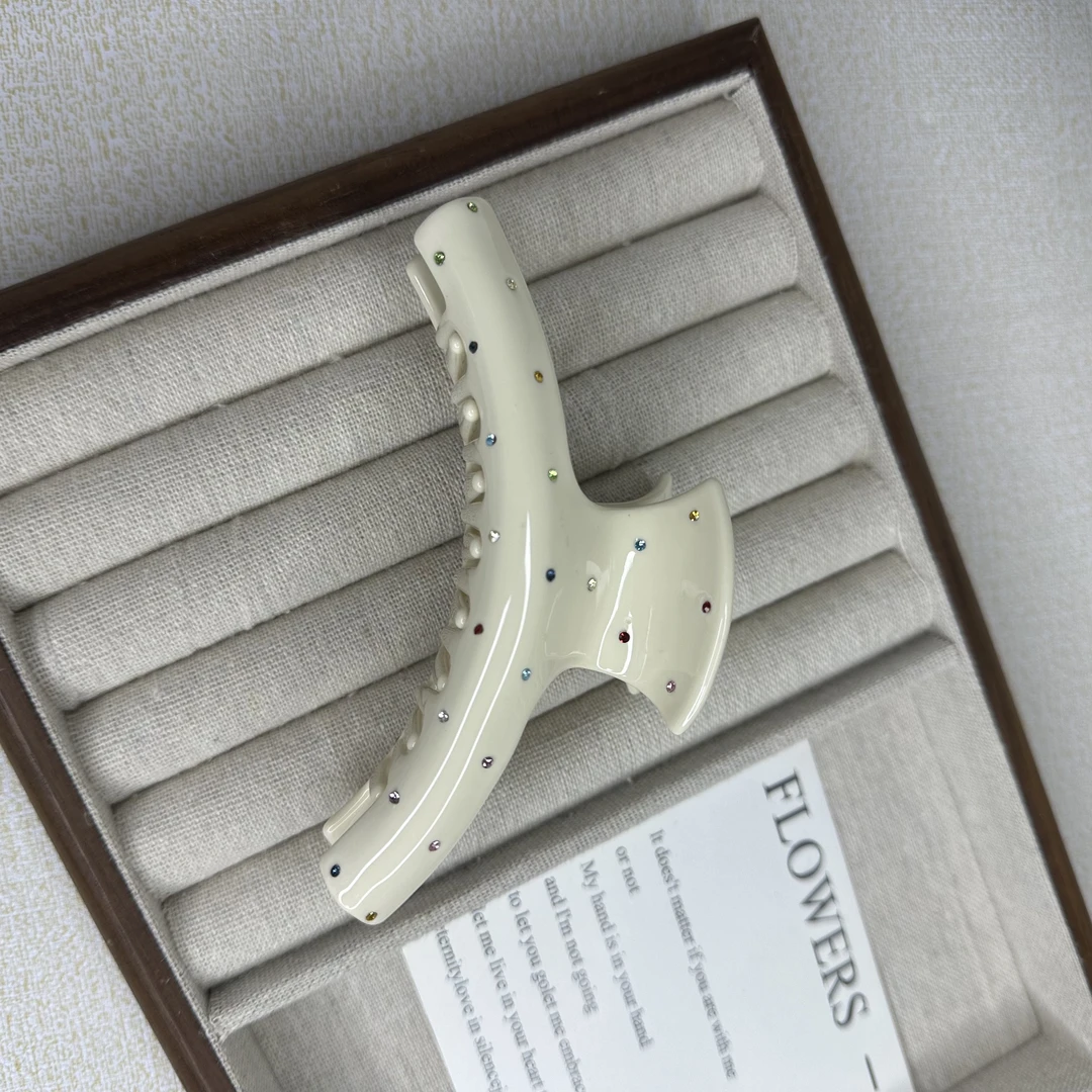 【卓菲】原单设计醋酸点钻月亮抓夹1034