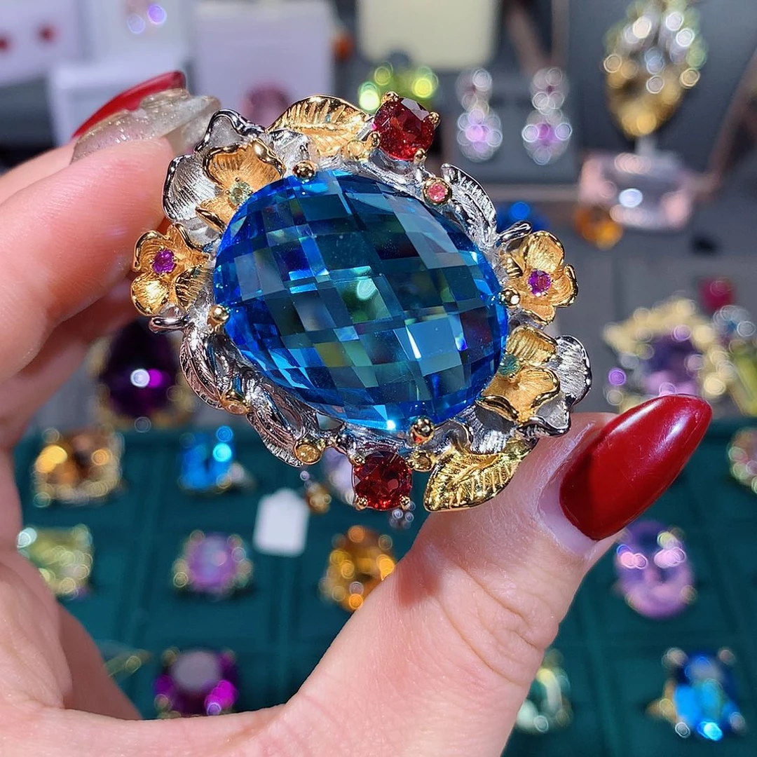 托帕石手镯银S925镶嵌貓****狸手镯