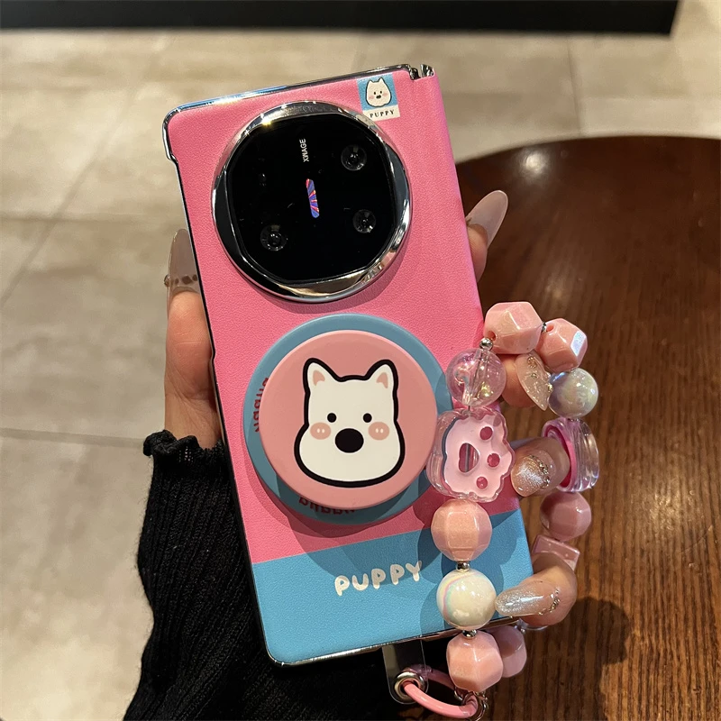 西高地磁吸支架适用华为matex6/x5典藏版折叠屏手机壳链条女款