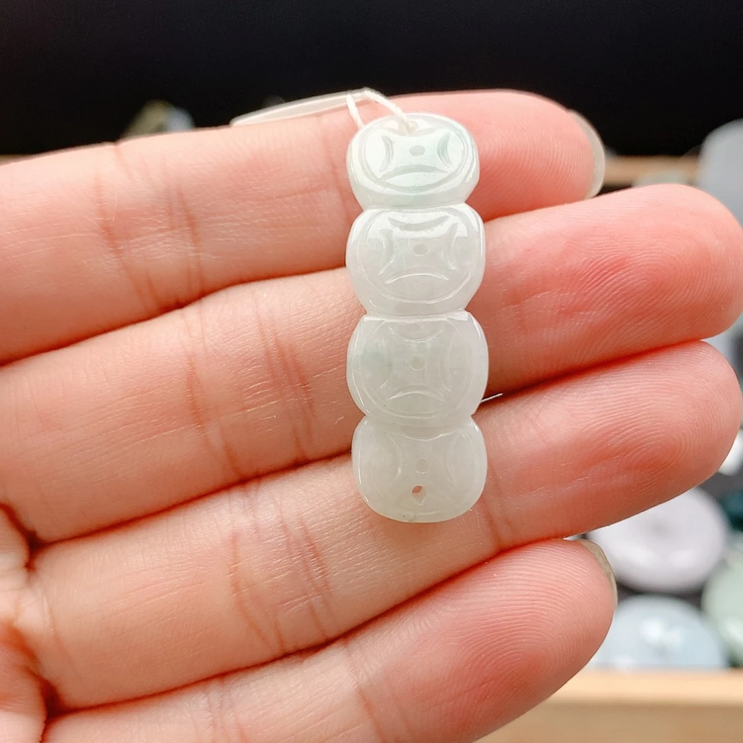 吊坠(不含链)未镶嵌翡翠22铜钱手牌