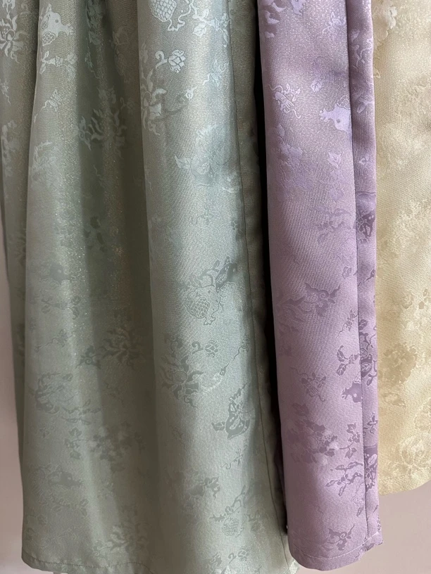 桑蚕丝金通正娟罗九分裙裤