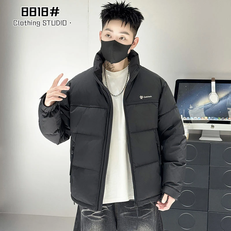 男士冬季羽绒服国标50白鸭绒防寒保暖羽绒衣免烫三防立领立领外套