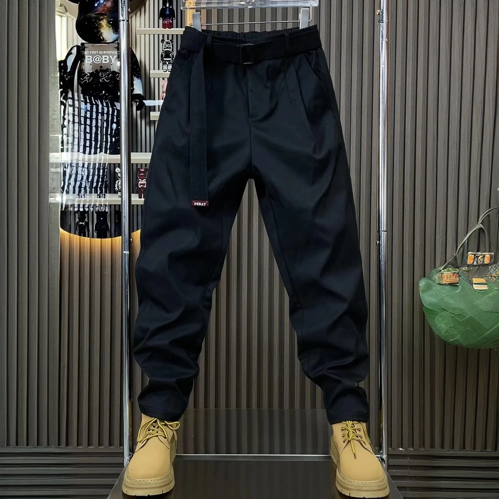 秋季新款潮牌宽松韩版工装裤男时尚百搭休闲裤简约舒适痞帅直筒裤