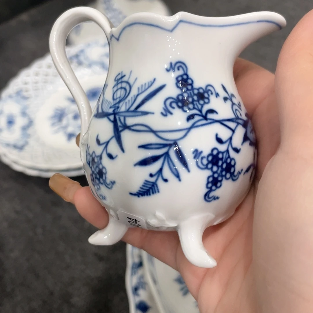 瓷片用****9中古二等三足奶罐