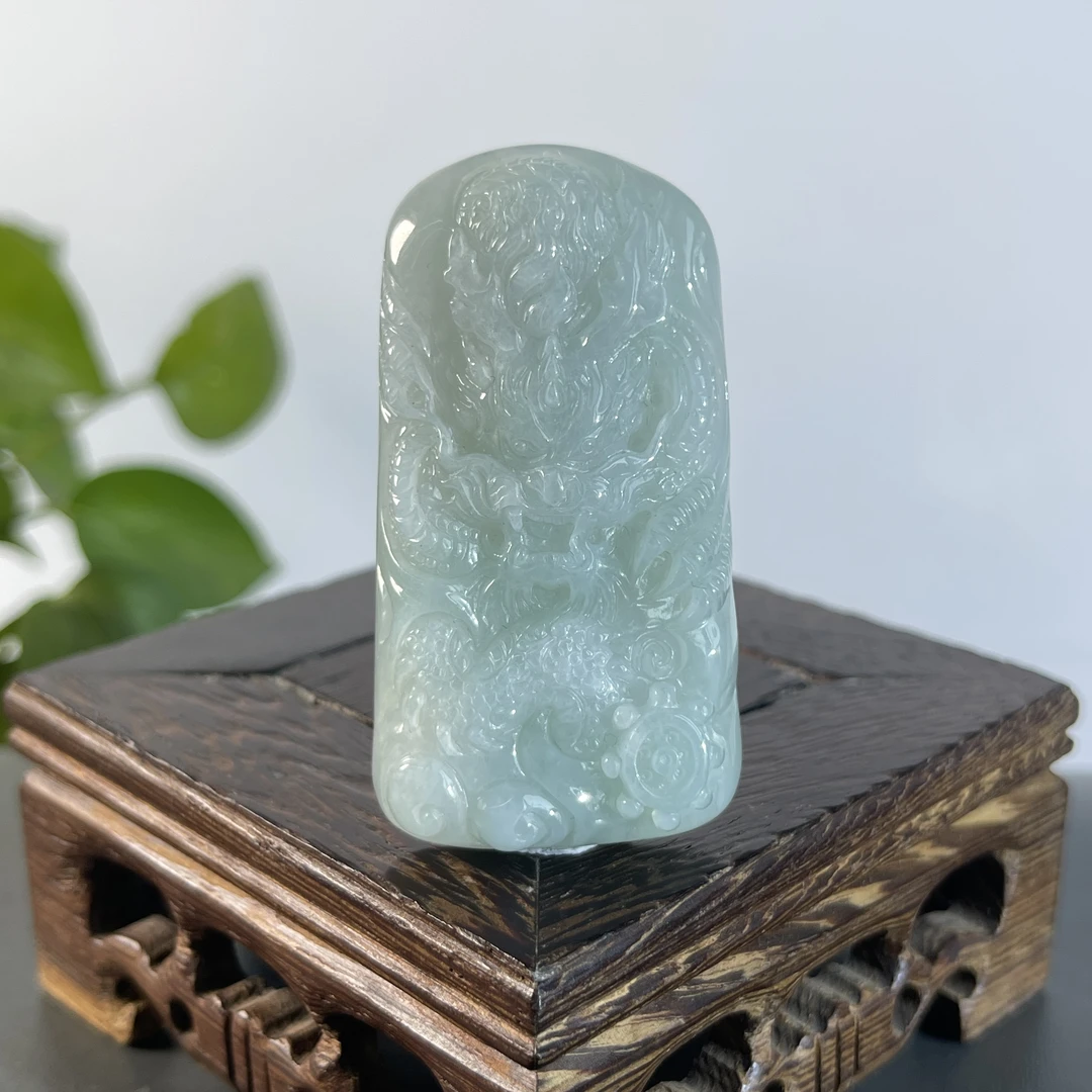 JCA22-019 天然翡翠缅甸A货 龙牌