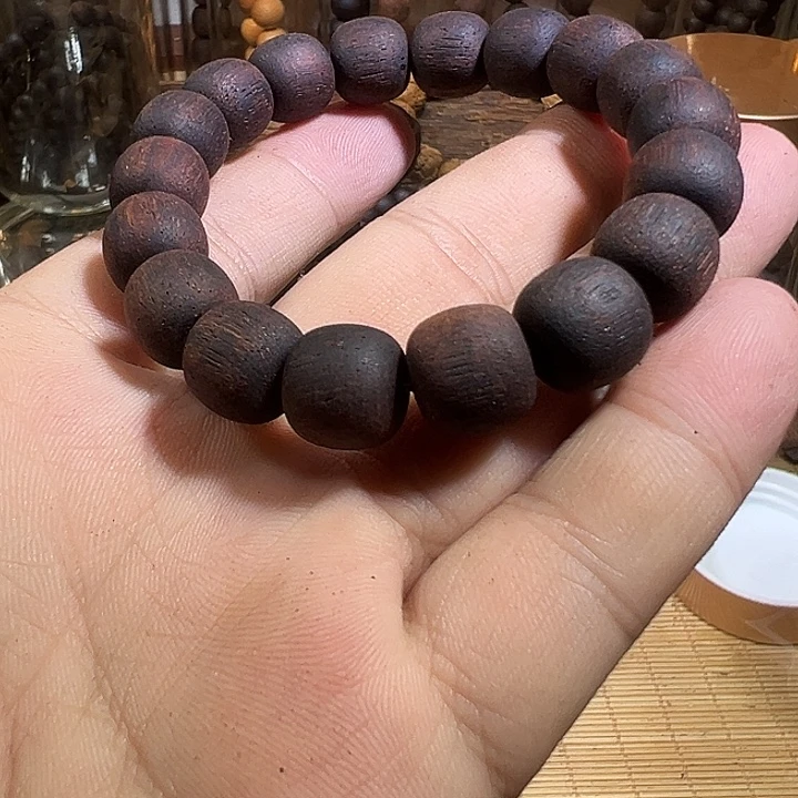 降真香手串/手链12老型缅甸小叶黄油麻丝
