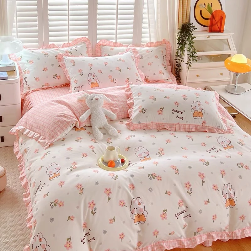 {卡通兔床单}1.5米*2.3米床单正负5厘米舒适柔软小奶棉加密小斜纹