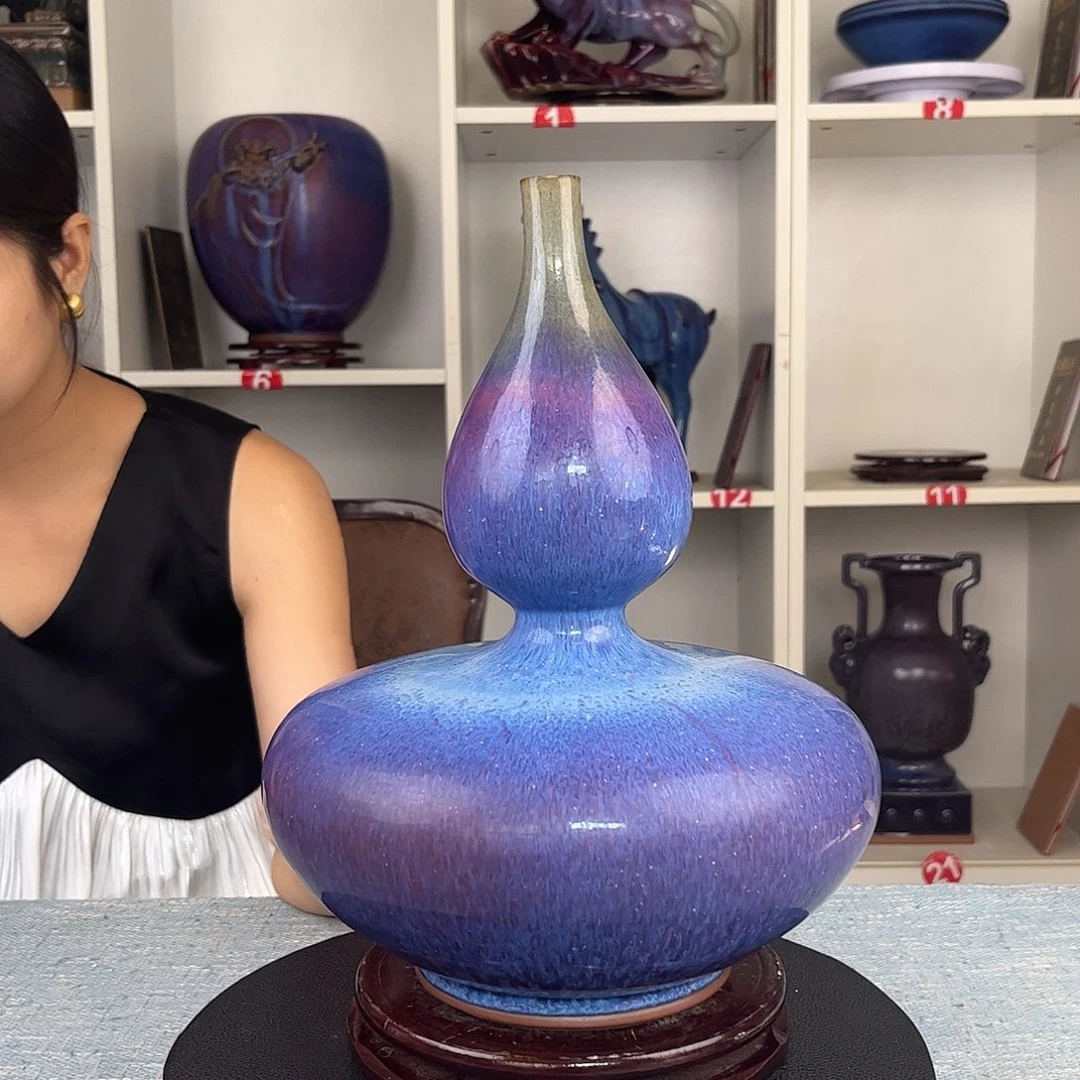 瓷片摆件……葫芦 炭烧 纯手工