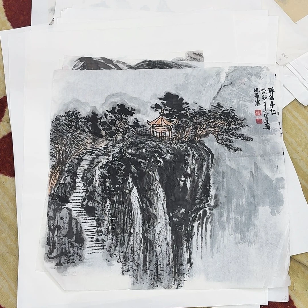 国画50.50斗方手绘作品