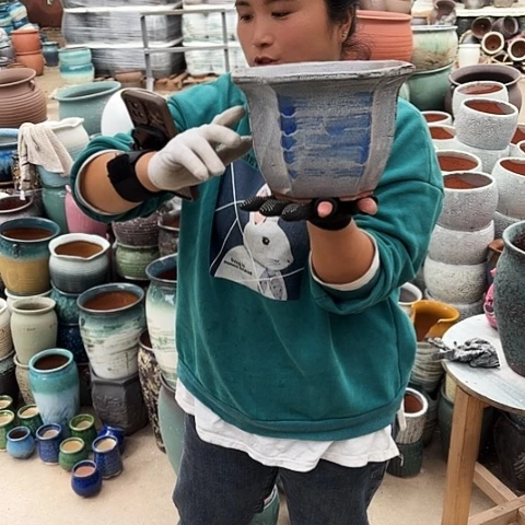 口21高15瑕疵一个盆子。