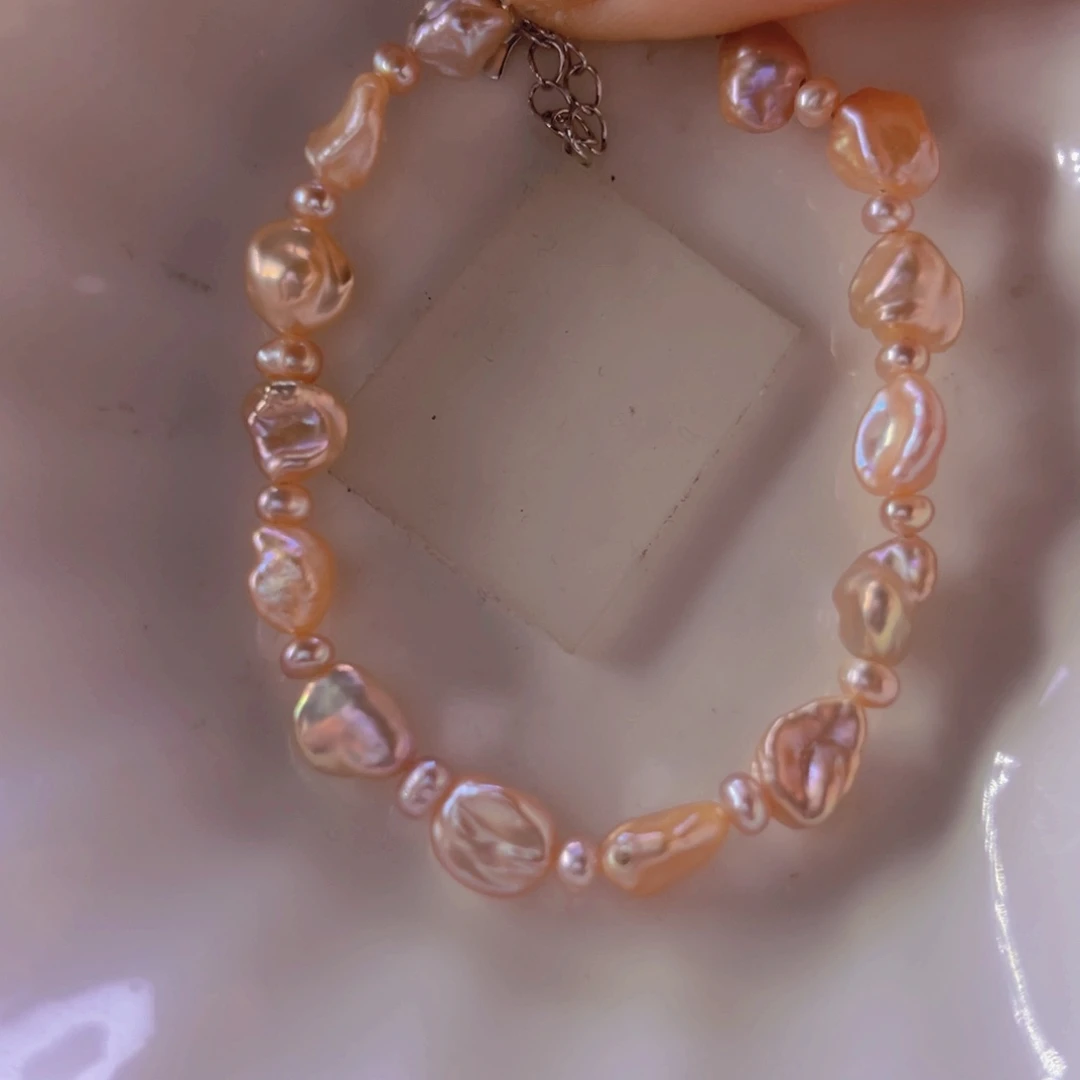 淡水珍珠手绳合金