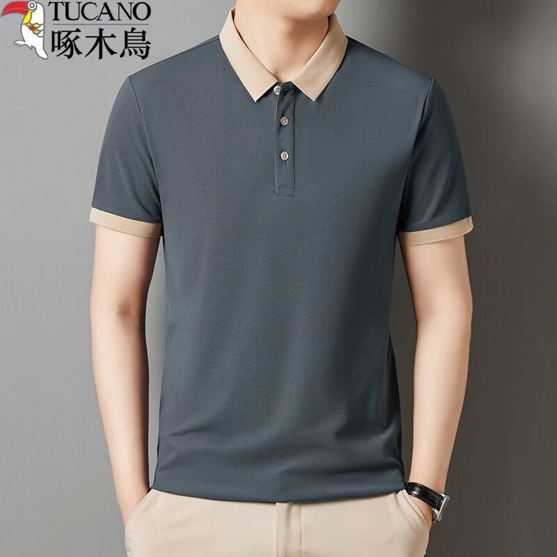 TUCANO/啄木鳥纯棉短袖POLO衫男士中青年夏季新款纯色休闲