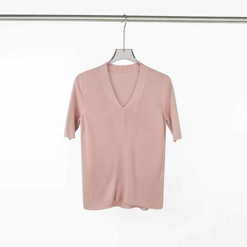 【团长小辣妹三周岁】女装优雅时尚薄款显瘦短袖针织衫51A023293