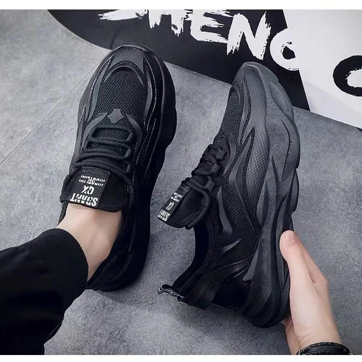 男鞋秋季透气飞织运动休闲网鞋男款内增高秋季老爹潮鞋9988