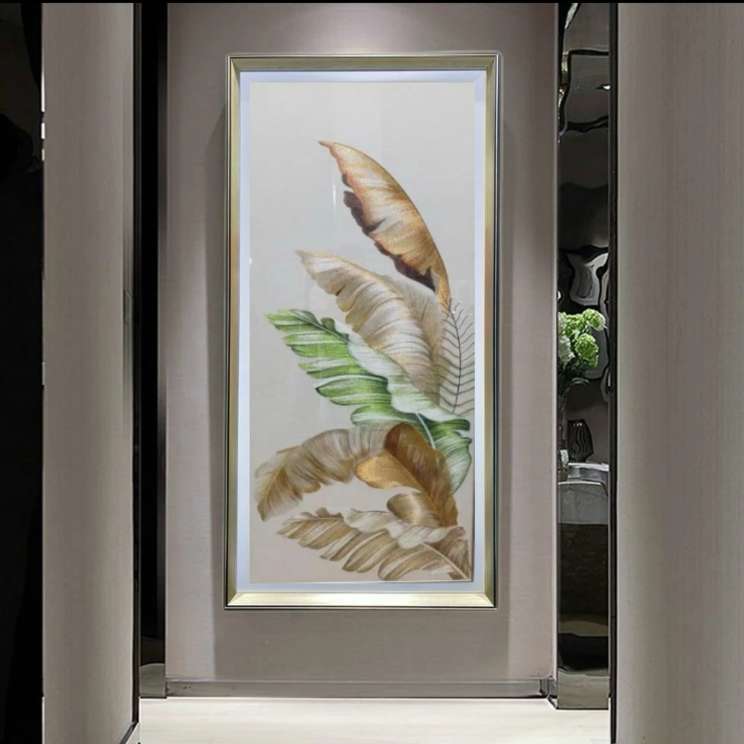 现代简约轻奢玄关装饰画新中式大家大业织锦刺绣苏绣画玄关过道画