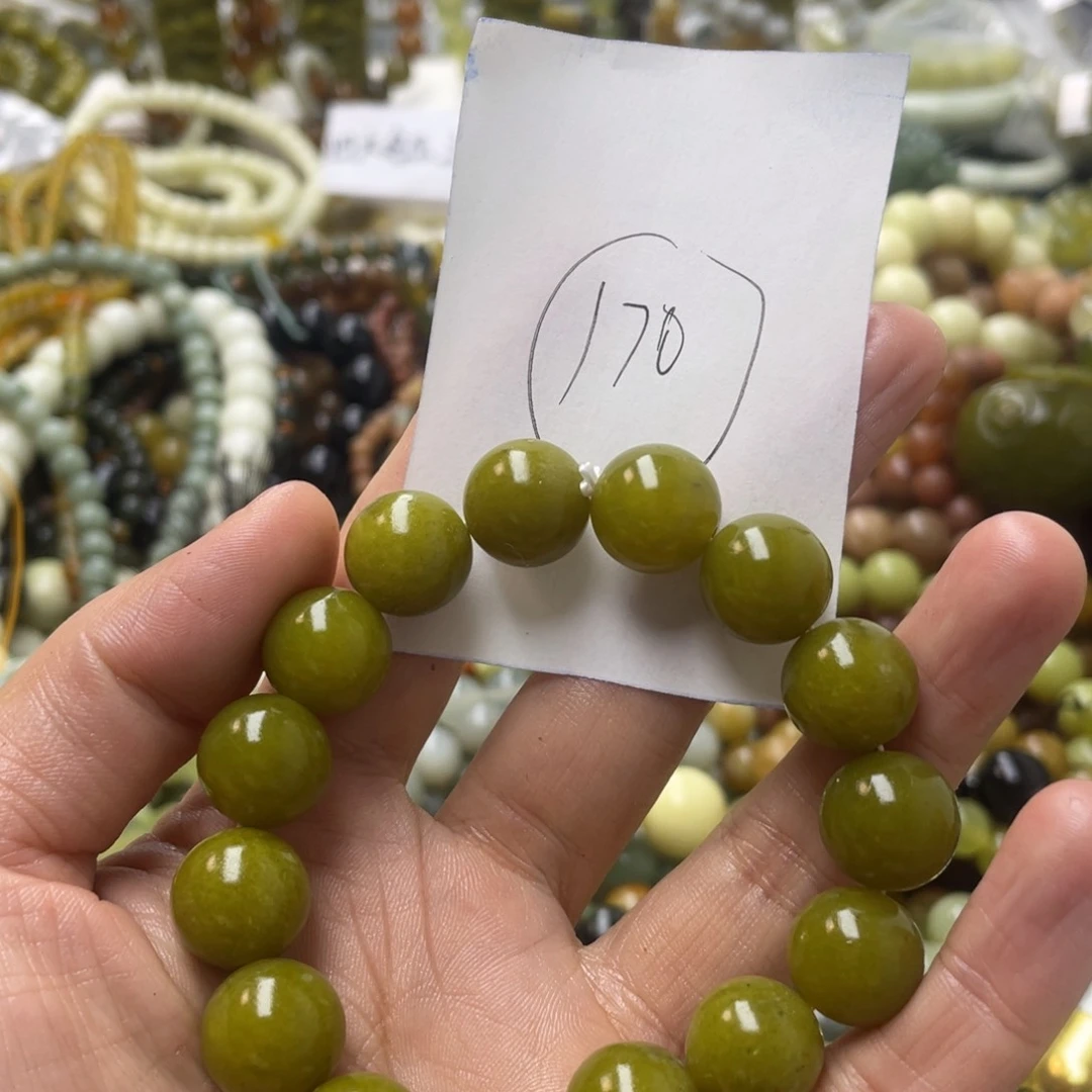 蛇纹石玉手链未镶嵌