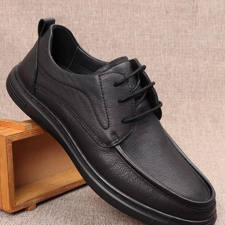 男鞋通勤皮鞋品牌头层牛皮男士皮鞋软牛皮软底捡漏商务休闲真皮鞋