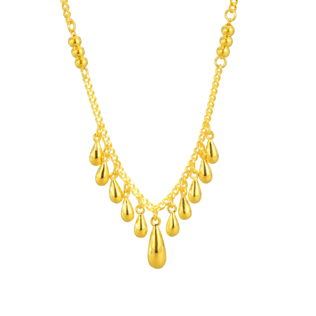 坠链均足银 水滴套链项链TLXL0225