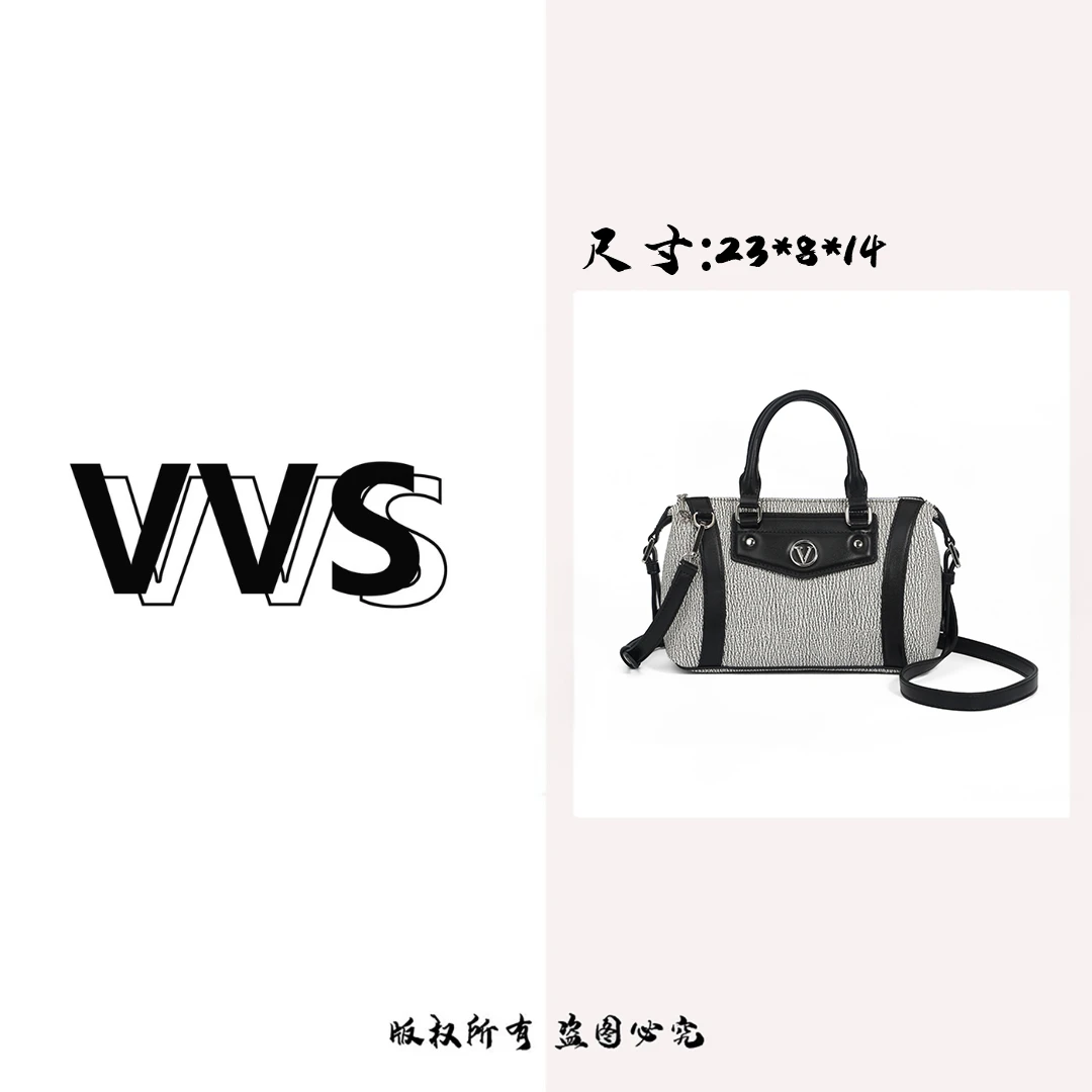 【VV专属】2005新款轻奢女士时尚百搭小众高级单肩包斜挎MT-8033-灰